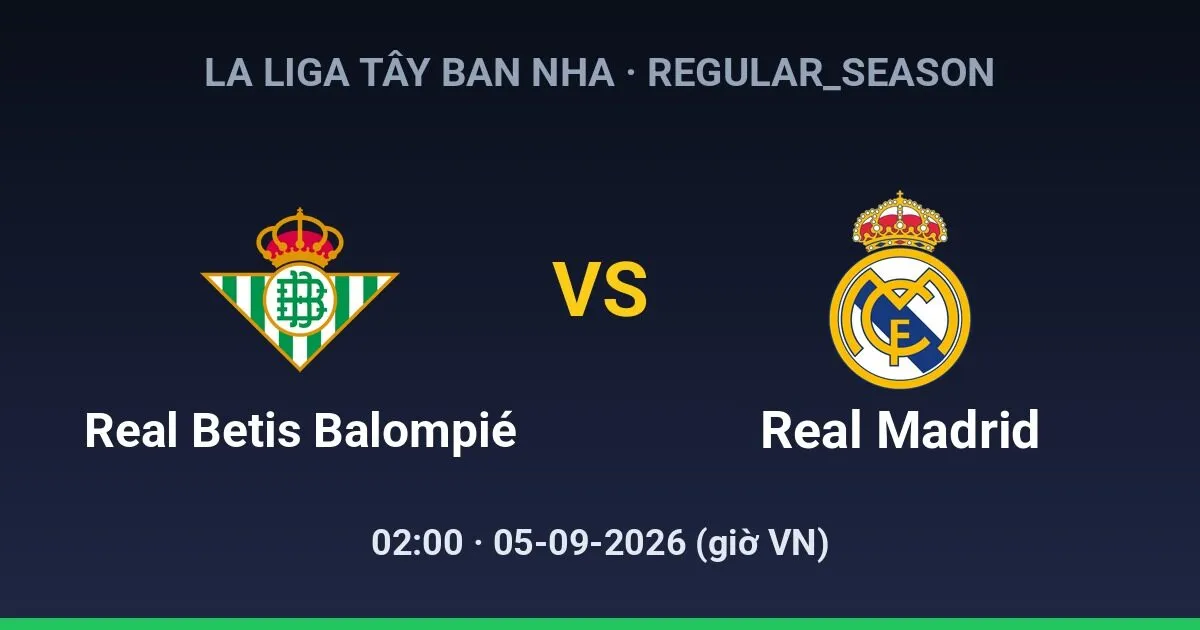 Real Betis Balompié vs Real Madrid CF